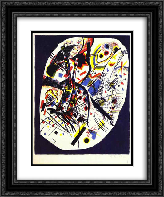 Small worlds III 20x24 Black Ornate Wood Framed Art Print Poster with Double Matting by Kandinsky, Wassily