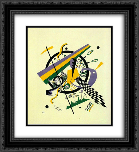 Small worlds IV 20x22 Black Ornate Wood Framed Art Print Poster with Double Matting by Kandinsky, Wassily