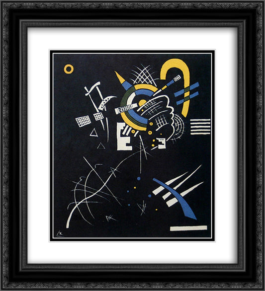 Small Worlds VII 20x22 Black Ornate Wood Framed Art Print Poster with Double Matting by Kandinsky, Wassily