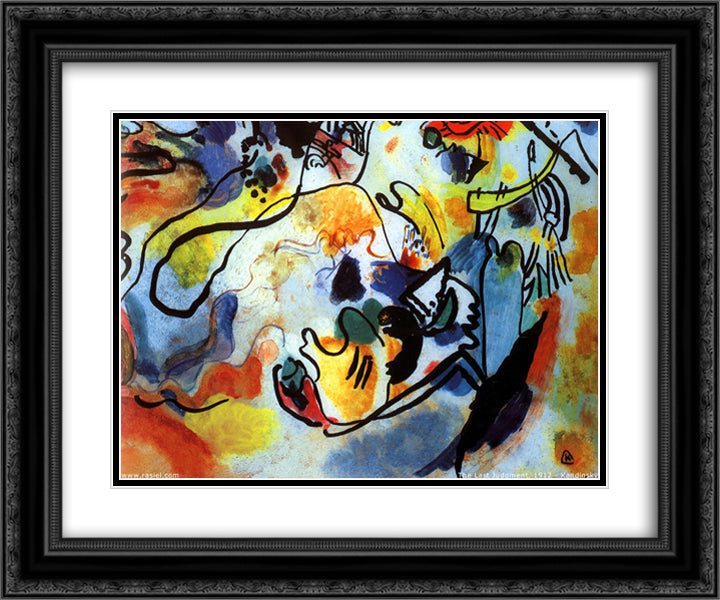 The last judgment 24x20 Black Ornate Wood Framed Art Print Poster with Double Matting by Kandinsky, Wassily