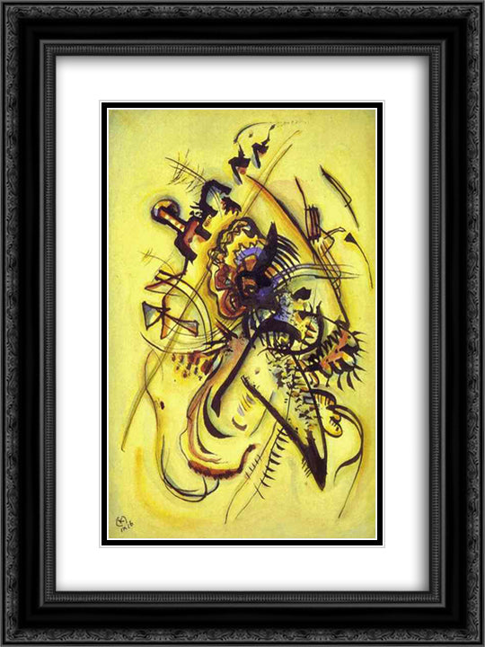 To the Unknown Voice 18x24 Black Ornate Wood Framed Art Print Poster with Double Matting by Kandinsky, Wassily