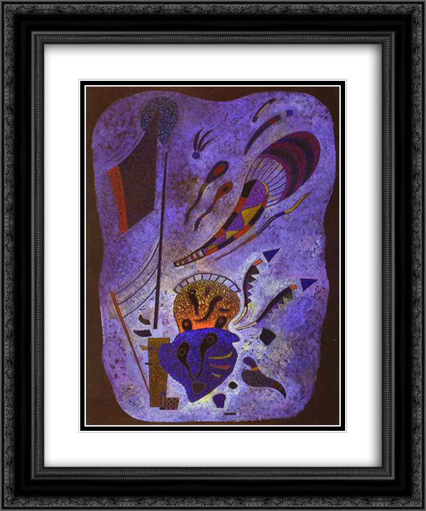 Twilight 20x24 Black Ornate Wood Framed Art Print Poster with Double Matting by Kandinsky, Wassily