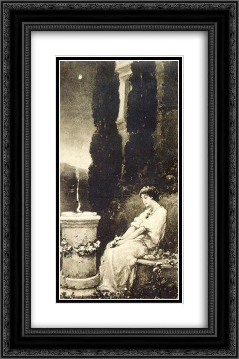 Adagio2 16x24 Black Ornate Wood Framed Art Print Poster with Double Matting by Kotarbinski, Wilhelm