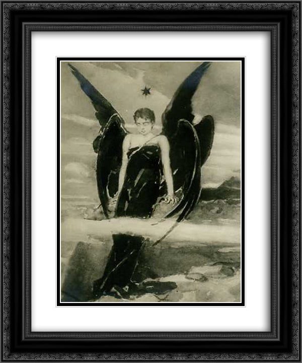 Dark Star 20x24 Black Ornate Wood Framed Art Print Poster with Double Matting by Kotarbinski, Wilhelm