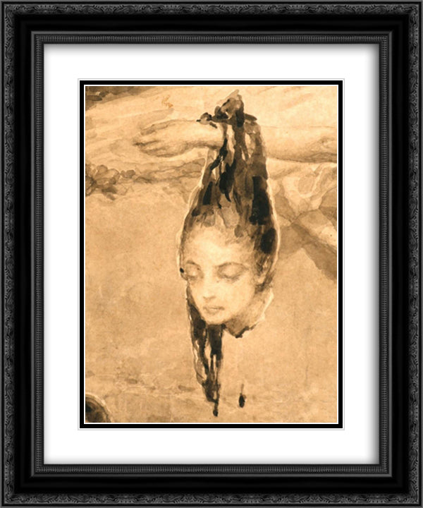 Daughter of Cairo (detail) 20x24 Black Ornate Wood Framed Art Print Poster with Double Matting by Kotarbinski, Wilhelm