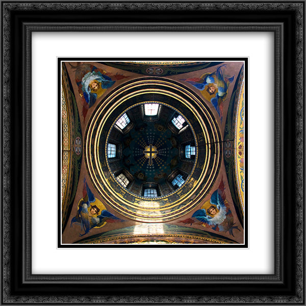 Small dome - Seraphs 20x20 Black Ornate Wood Framed Art Print Poster with Double Matting by Kotarbinski, Wilhelm