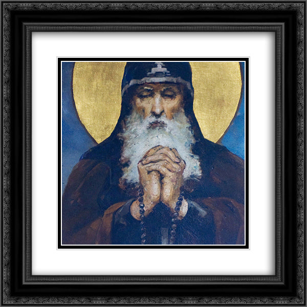 St. Pafnuty 20x20 Black Ornate Wood Framed Art Print Poster with Double Matting by Kotarbinski, Wilhelm