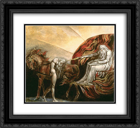 God Judging Adam 22x20 Black Ornate Wood Framed Art Print Poster with Double Matting by Blake, William