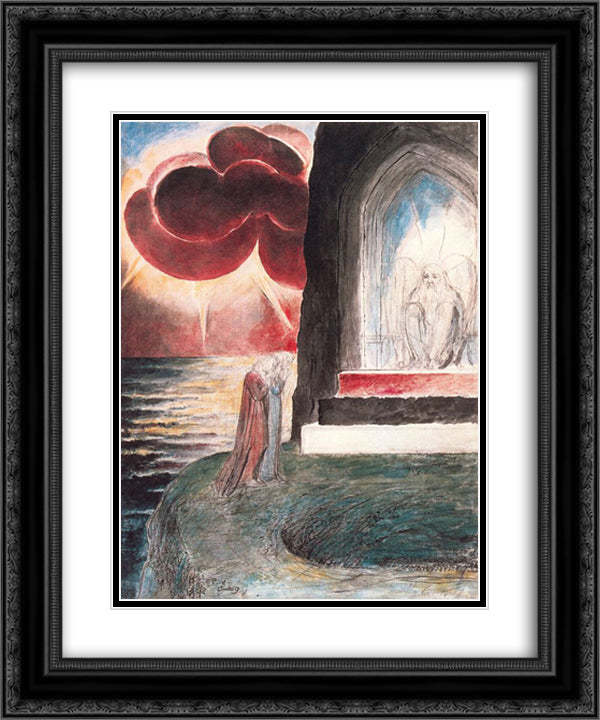 Illustration to Dante's Divine Comedy, Purgatory 20x24 Black Ornate Wood Framed Art Print Poster with Double Matting by Blake, William