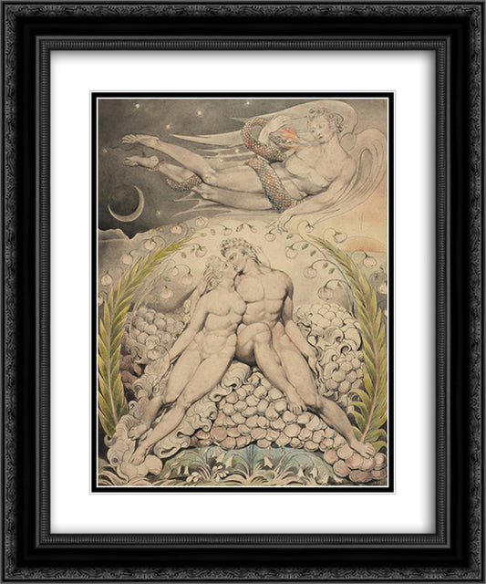 NOT DETECTED 20x24 Black Ornate Wood Framed Art Print Poster with Double Matting by Blake, William