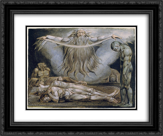 The House of Death 24x20 Black Ornate Wood Framed Art Print Poster with Double Matting by Blake, William