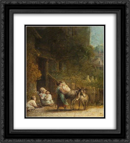 My Favourite Cottage 20x22 Black Ornate Wood Framed Art Print Poster with Double Matting by Collins, William