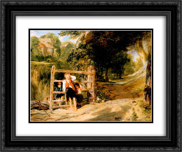 Rustic Civility 24x20 Black Ornate Wood Framed Art Print Poster with Double Matting by Collins, William