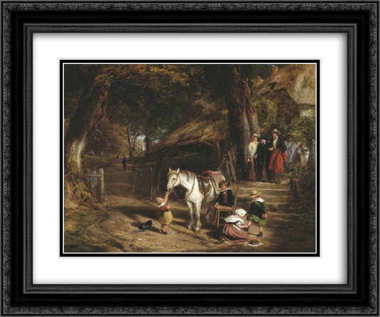 Sunday Morning 24x20 Black Ornate Wood Framed Art Print Poster with Double Matting by Collins, William