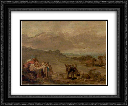 Taking out the Thorn 24x20 Black Ornate Wood Framed Art Print Poster with Double Matting by Collins, William