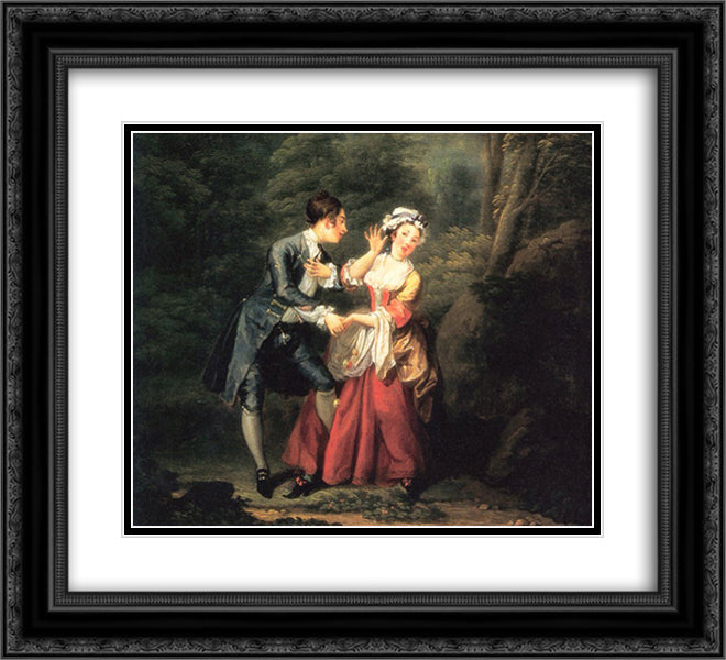 Before 22x20 Black Ornate Wood Framed Art Print Poster with Double Matting by Hogarth, William