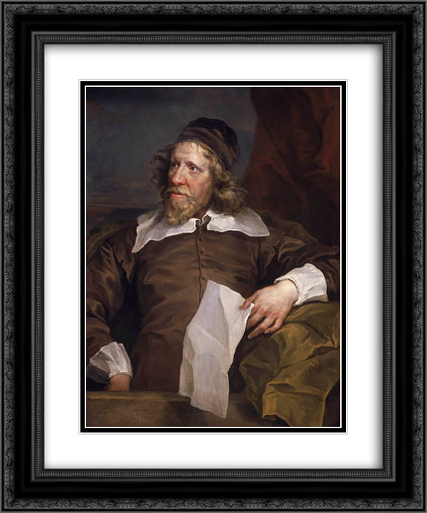 Inigo Jones 20x24 Black Ornate Wood Framed Art Print Poster with Double Matting by Hogarth, William