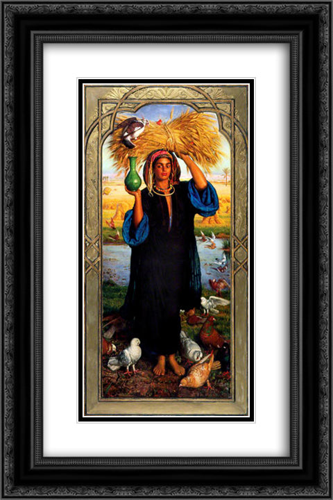 Afterglow in Egypt 16x24 Black Ornate Wood Framed Art Print Poster with Double Matting by Hunt, William Holman