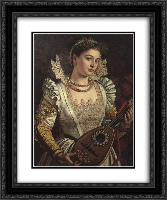 Bianca 20x24 Black Ornate Wood Framed Art Print Poster with Double Matting by Hunt, William Holman