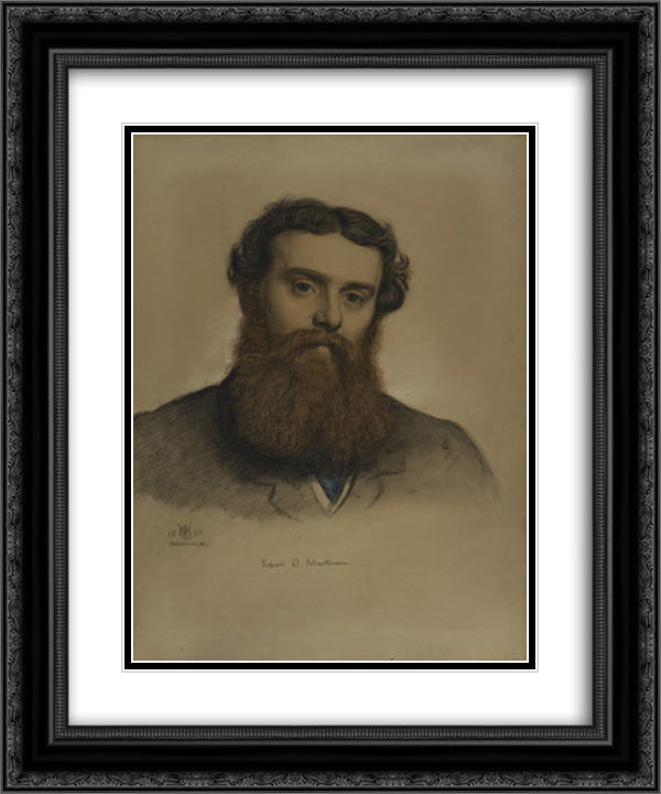 Robert Braithwaite Martineau 20x24 Black Ornate Wood Framed Art Print Poster with Double Matting by Hunt, William Holman