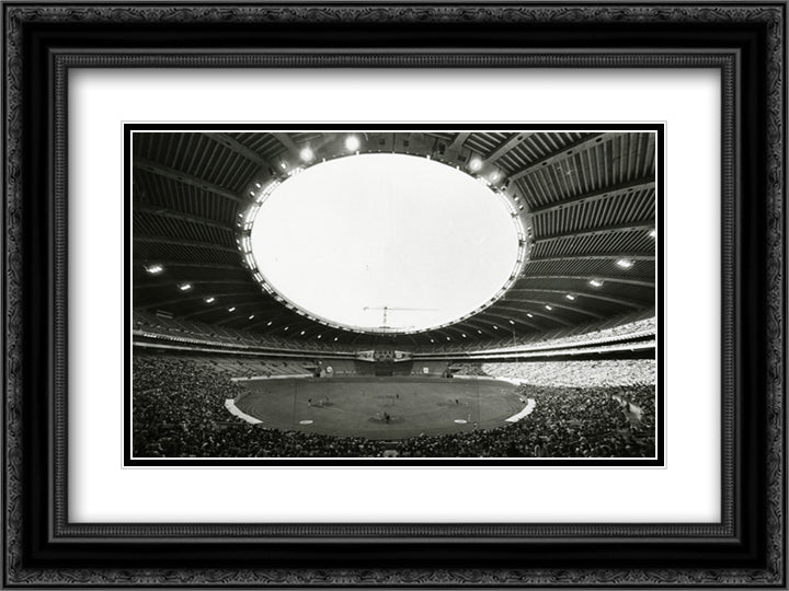 Hubert Humphrey Metrodone 24x18 Black Ornate Wood Framed Art Print Poster with Double Matting