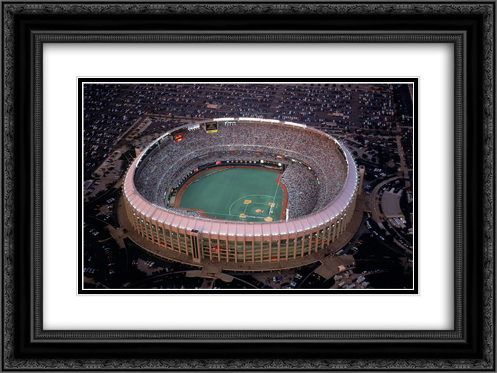 Veterans Stadium 24x18 Black Ornate Wood Framed Art Print Poster with Double Matting