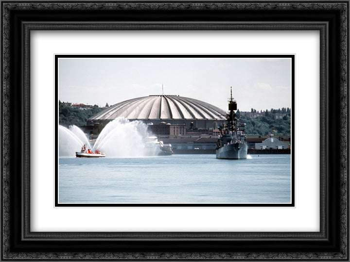 Kingdome 24x18 Black Ornate Wood Framed Art Print Poster with Double Matting