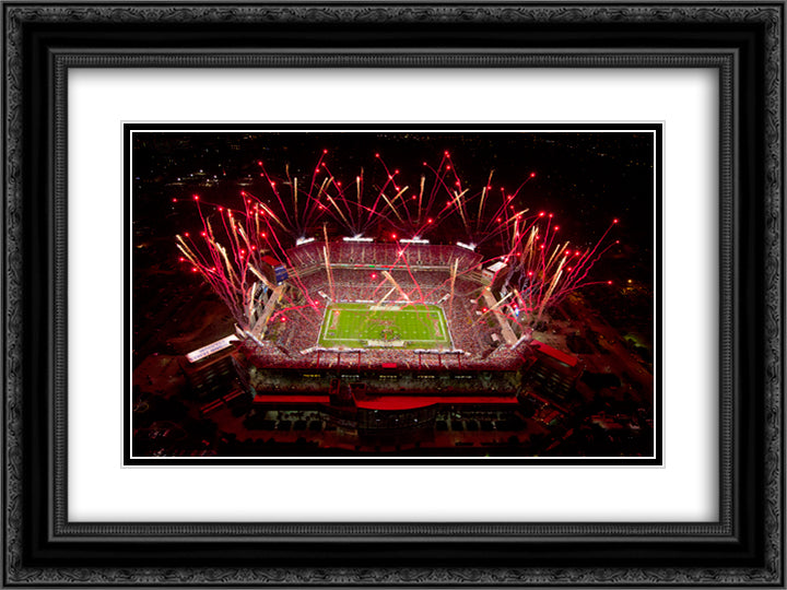 Raymond James Stadium 24x18 Black Ornate Wood Framed Art Print Poster with Double Matting