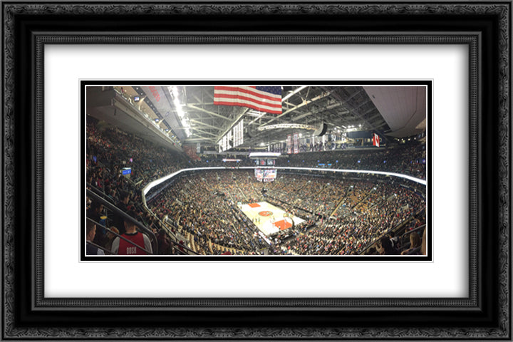 Air Canada Centre 24x16 Black Ornate Wood Framed Art Print Poster with Double Matting