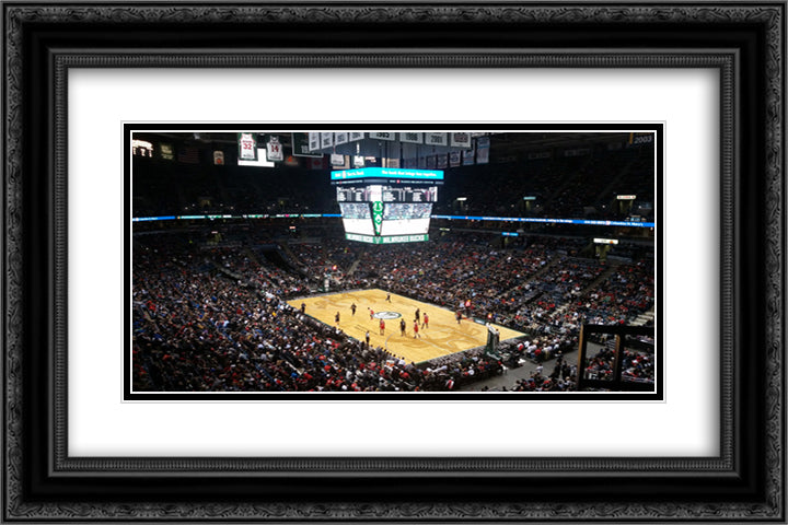 BMO Harris Bradley Center 24x16 Black Ornate Wood Framed Art Print Poster with Double Matting