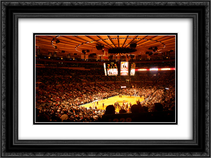 Madison Square Garden 24x18 Black Ornate Wood Framed Art Print Poster with Double Matting