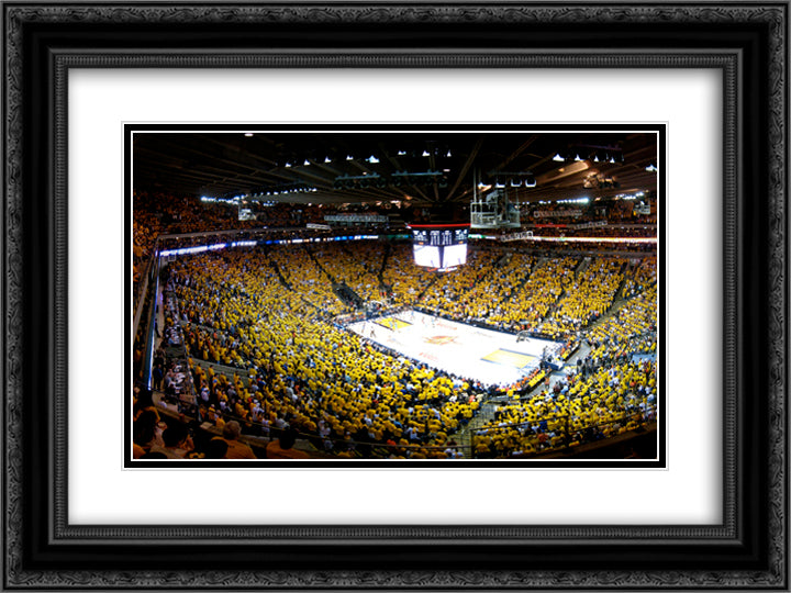 Oracle Arena 24x18 Black Ornate Wood Framed Art Print Poster with Double Matting