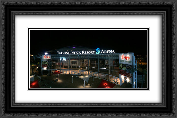 Talking Stick Resort Arena 24x16 Black Ornate Wood Framed Art Print Poster with Double Matting