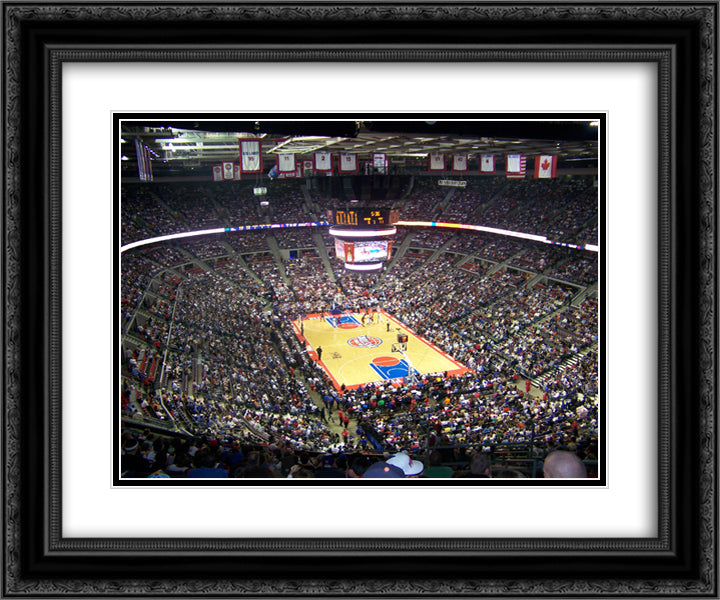 The Palace of Auburn Hills 24x20 Black Ornate Wood Framed Art Print Poster with Double Matting