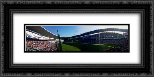 Sydney Football Stadium 24x12 Black Ornate Wood Framed Art Print Poster with Double Matting