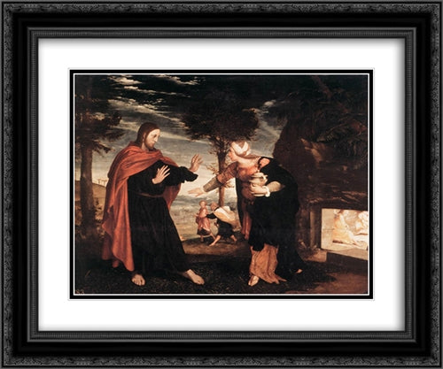 Do Not Touch Me 24x20 Black Ornate Wood Framed Art Print Poster with Double Matting by Holbein the Younger, Hans