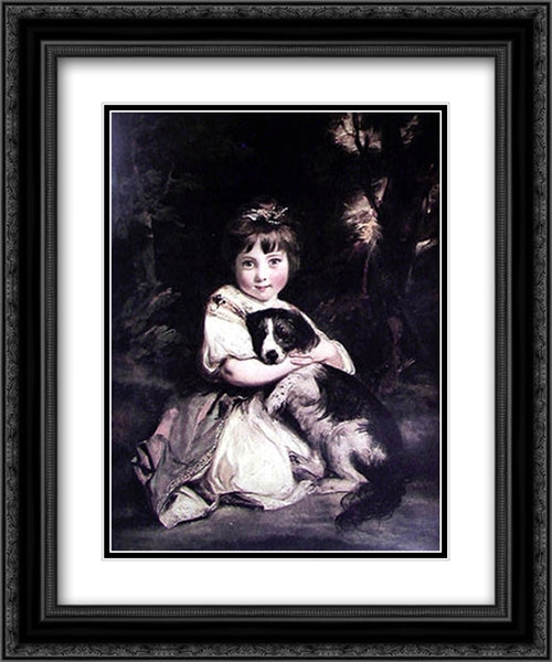 Love me, Love my dog 20x24 Black Ornate Wood Framed Art Print Poster with Double Matting by Reynolds, Joshua