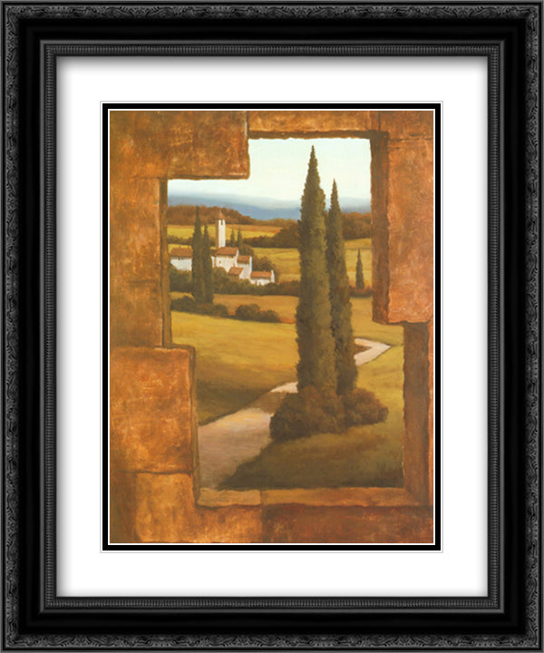 Tuscan Villa II 15x18 Black Ornate Wood Framed Art Print Poster with Double Matting by Chiu, T. C.