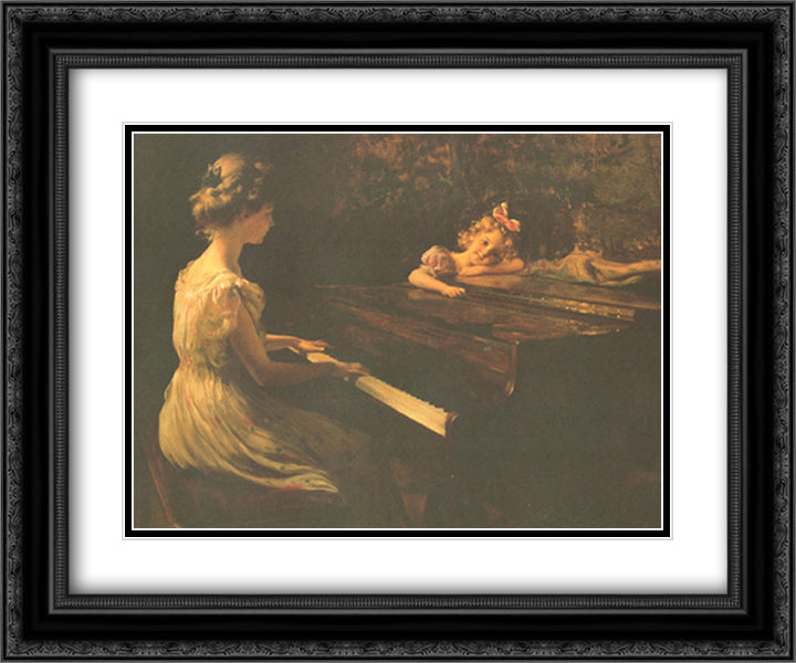 Songs Of Childhood 15x18 Black Ornate Wood Framed Art Print Poster with Double Matting by Curran, Charles