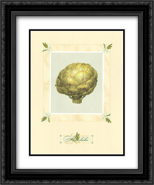 Artichoke 15x18 Black Ornate Wood Framed Art Print Poster with Double Matting by Bloch, Alex