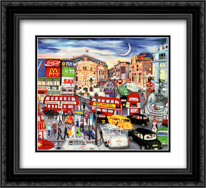 London 15x18 Black Ornate Wood Framed Art Print Poster with Double Matting by Pergola, Linnea