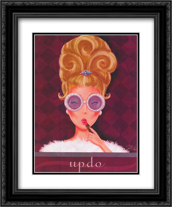 Updo 14x16 Black Ornate Wood Framed Art Print Poster with Double Matting by Warren, Shari
