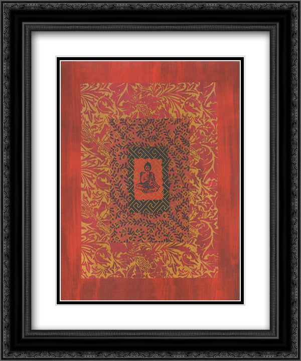 Buddha II 15x18 Black Ornate Wood Framed Art Print Poster with Double Matting by Mountain, Ricki