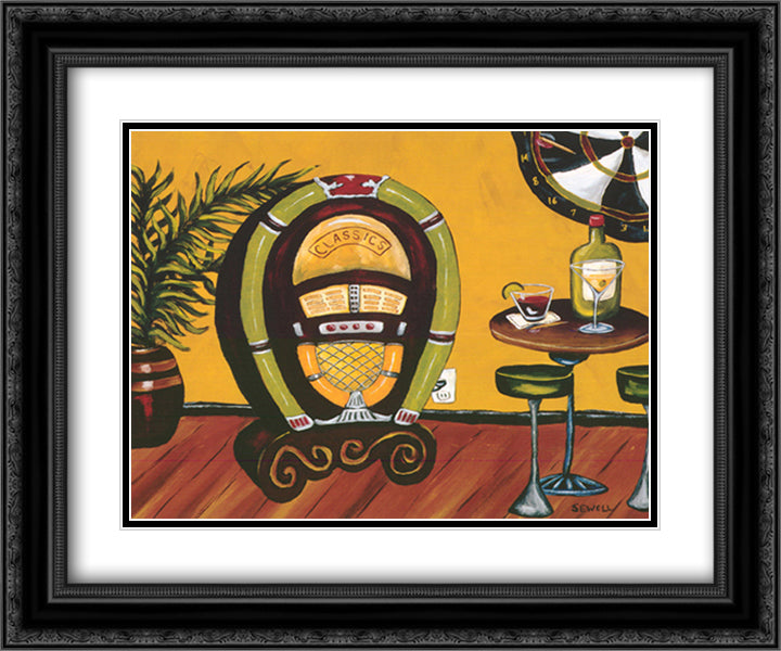 Wanna Dance? 16x14 Black Ornate Wood Framed Art Print Poster with Double Matting by Sewell, Krista