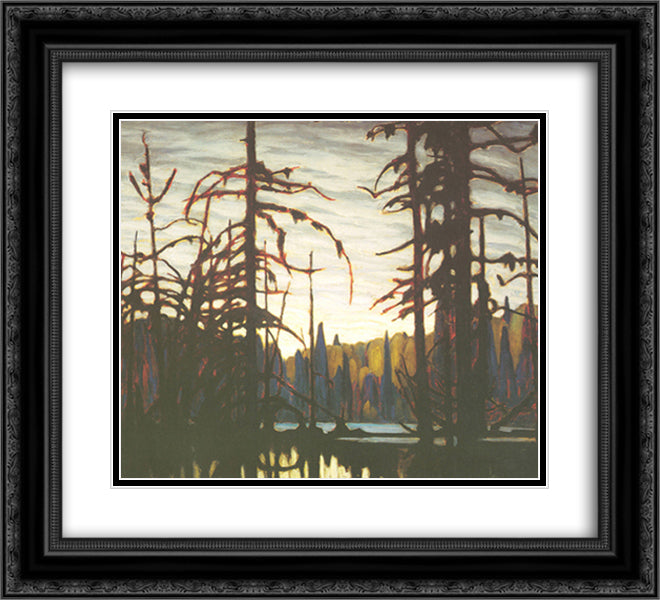 Beaver Swamp 16x14 Black Ornate Wood Framed Art Print Poster with Double Matting by Harris, Lawren P.