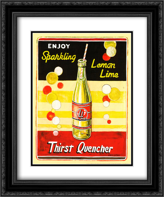 Lemon Lime 15x18 Black Ornate Wood Framed Art Print Poster with Double Matting by Gorham, Gregory