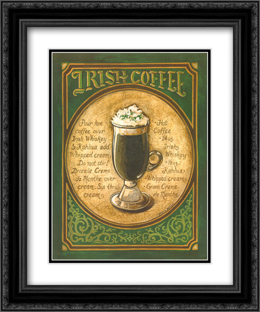Irish Coffee 15x18 Black Ornate Wood Framed Art Print Poster with Double Matting by Gorham, Gregory
