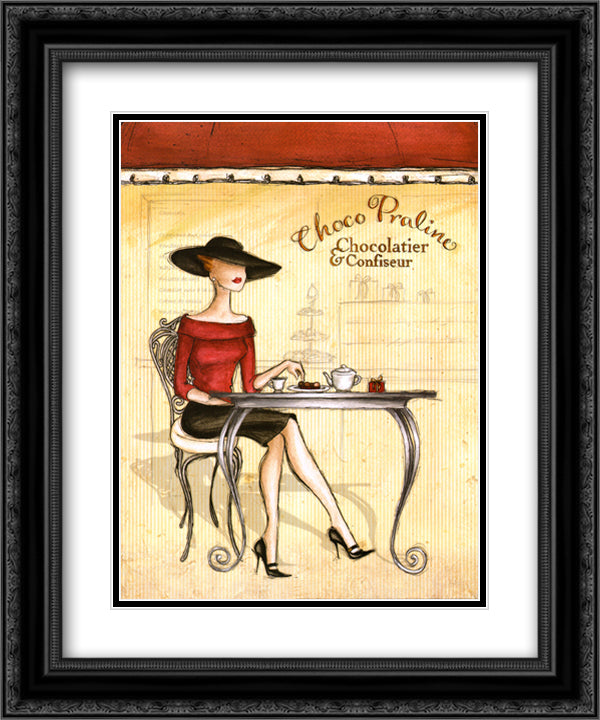 Femme Elegante I 15x18 Black Ornate Wood Framed Art Print Poster with Double Matting by Laliberte, Andrea