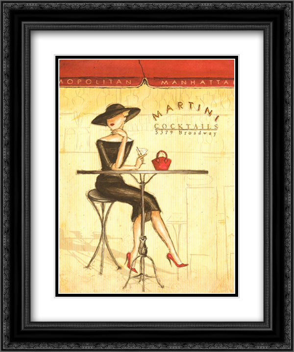 Femme Elegante III 15x18 Black Ornate Wood Framed Art Print Poster with Double Matting by Laliberte, Andrea
