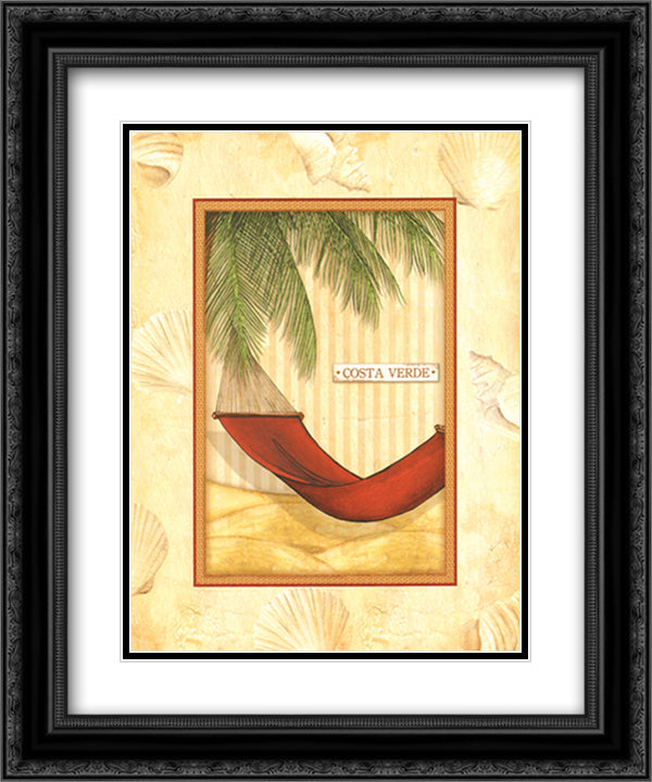 Parasol Club III 15x18 Black Ornate Wood Framed Art Print Poster with Double Matting by Laliberte, Andrea